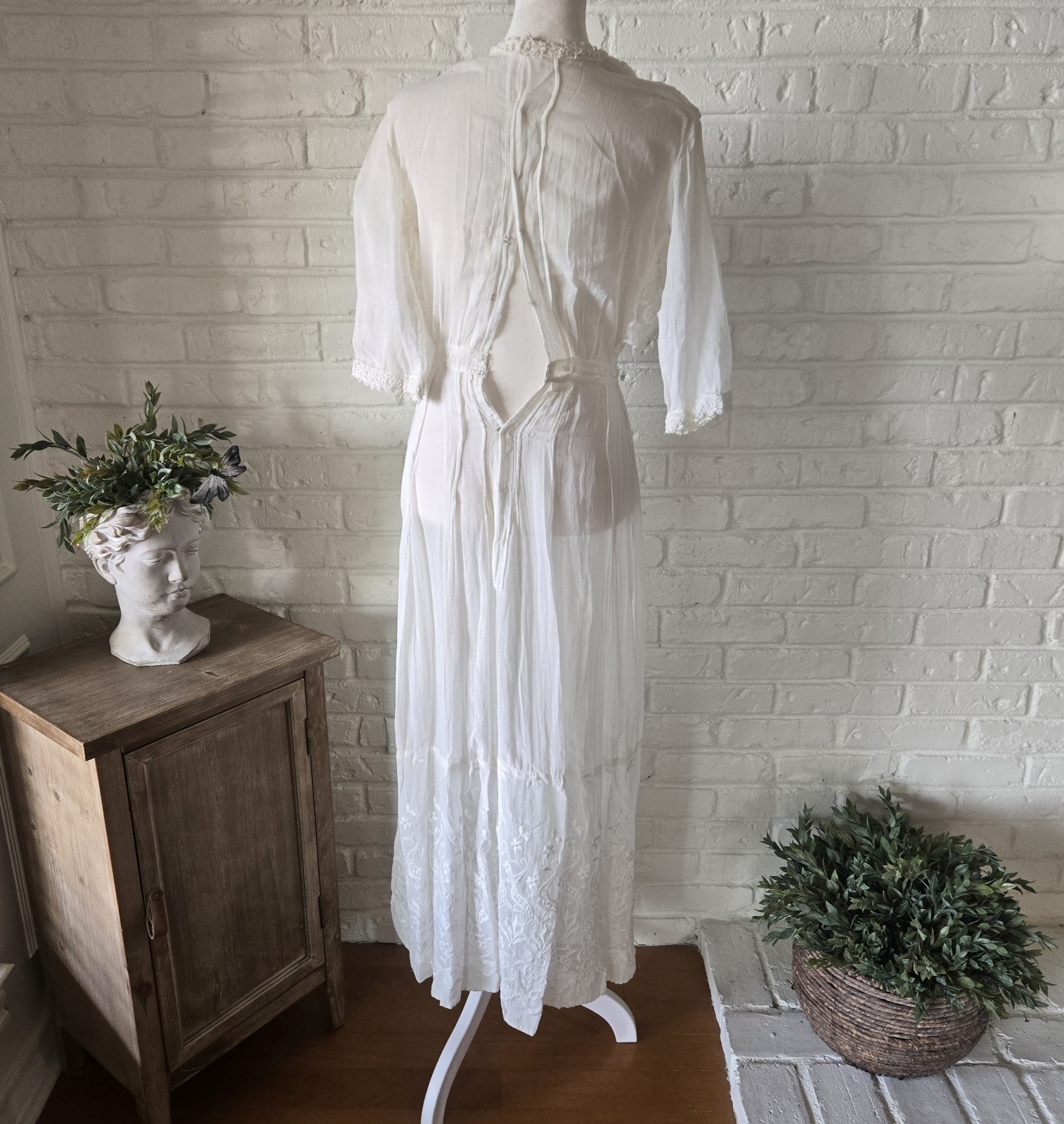 Vtg Edwardian Dress Worn To Graduation In Early 1900s, Xs, 0/2, PRISTINE