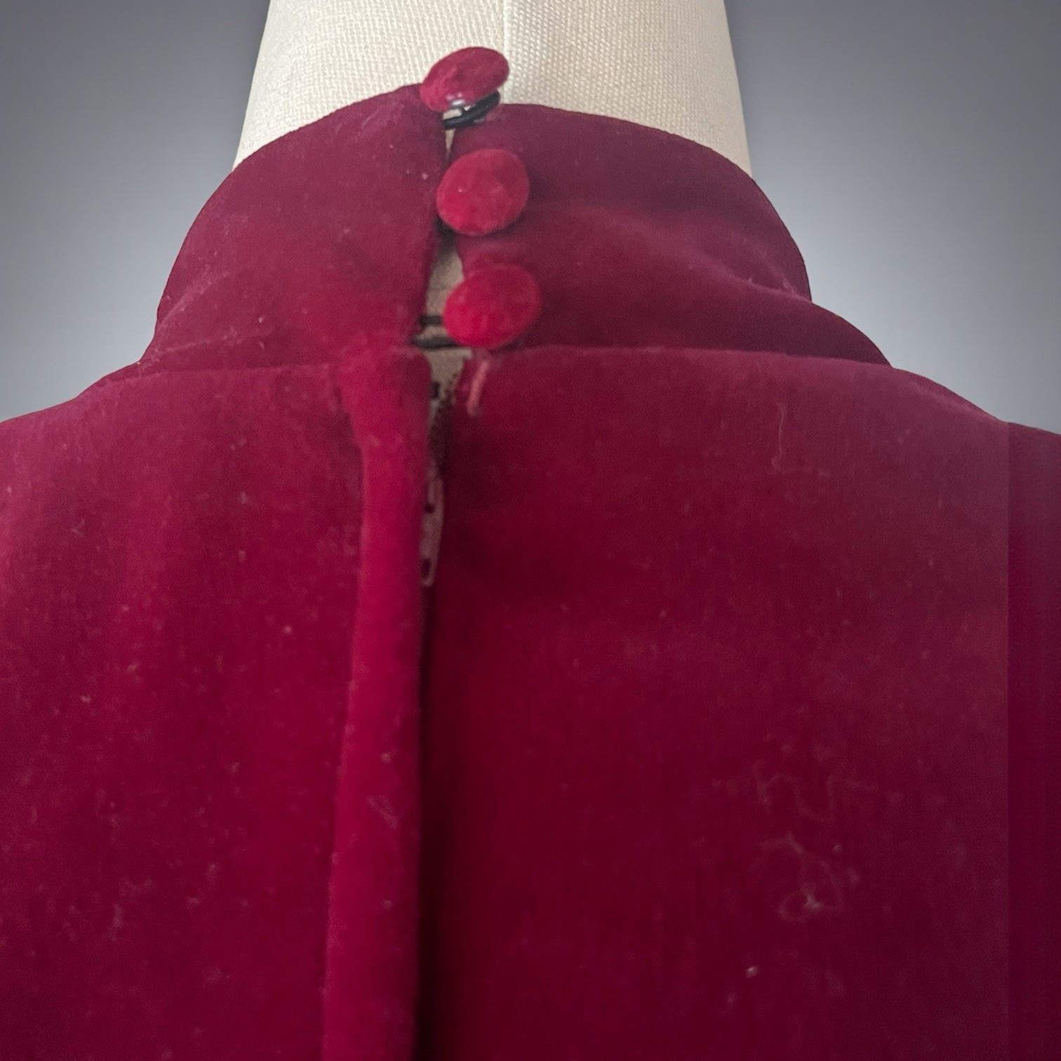 Vintage Mariana Hardwick Red Velvet Gown 1990s Designer Couture Dress | Size 12