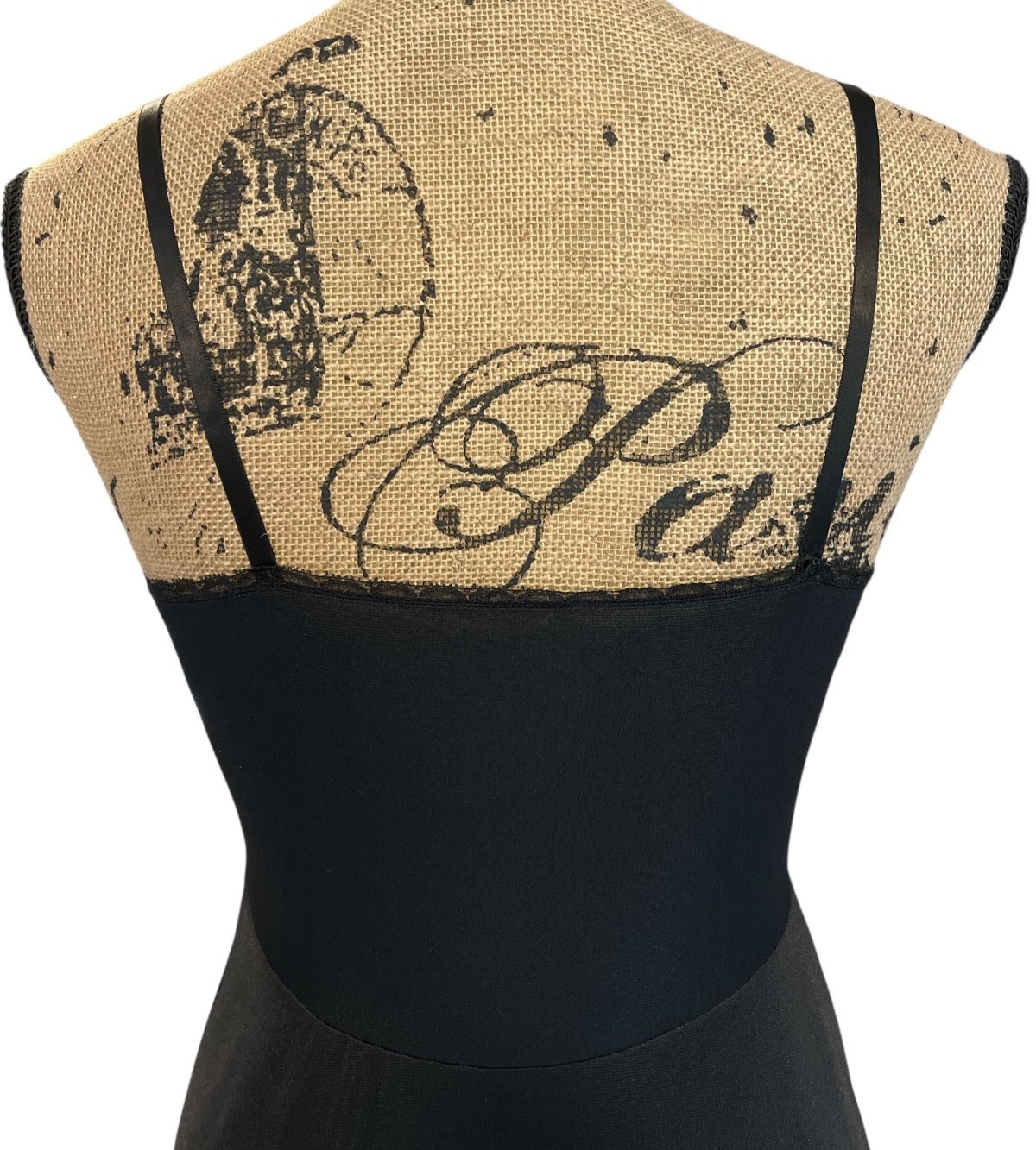 Vtg Vanity Fair Slip Black Lace Bodice Hem Sz 32 Pin-Up Retro Boudoir Lingerie